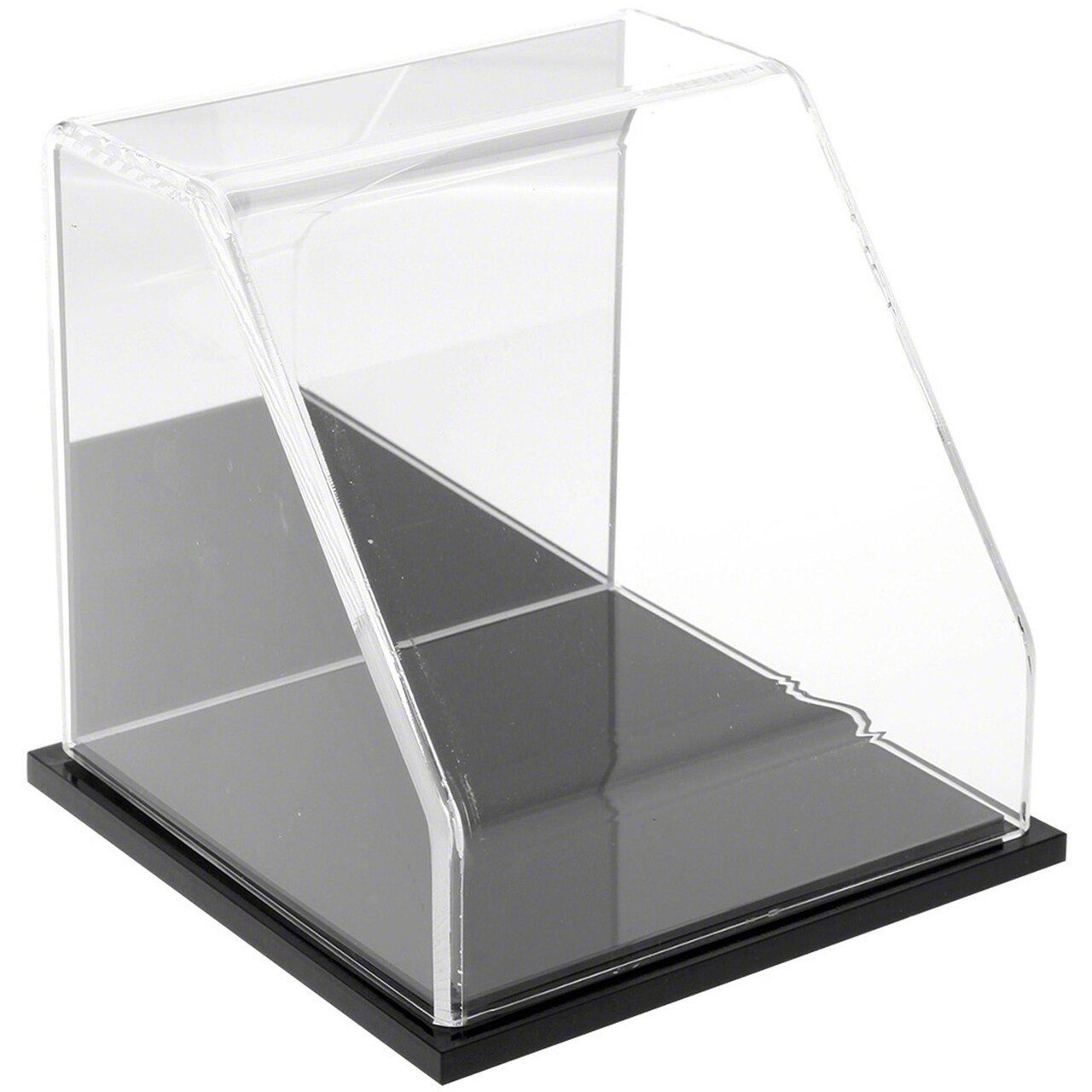 Plymor Clear Acrylic Slanted Front Display Case, 6" x 6" x 6"